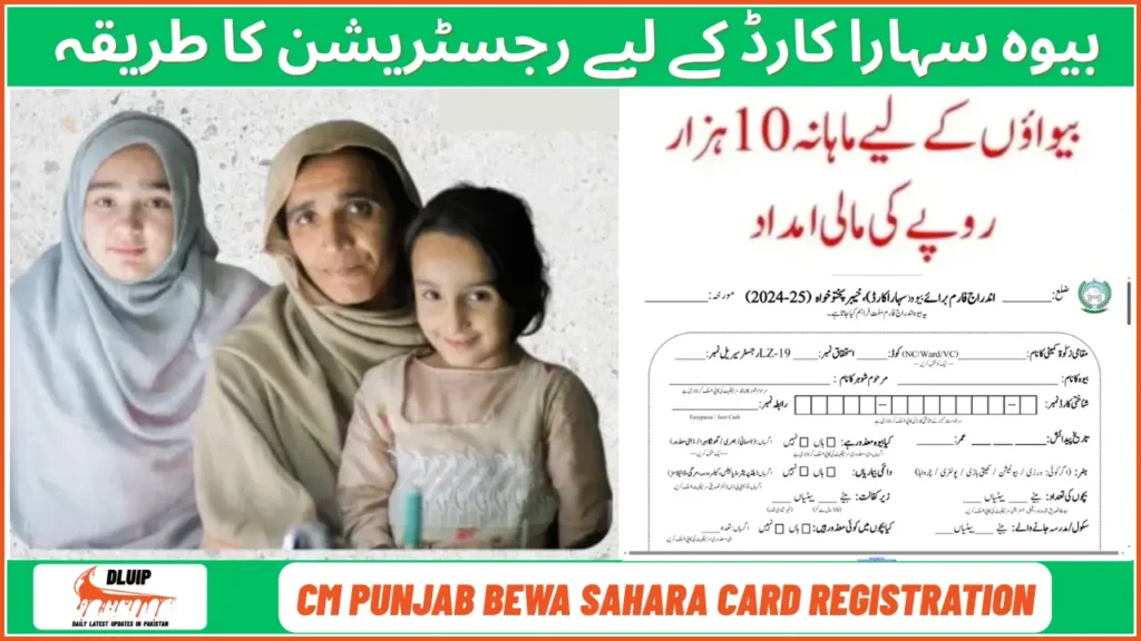CM Punjab Bewa Sahara Card Registration