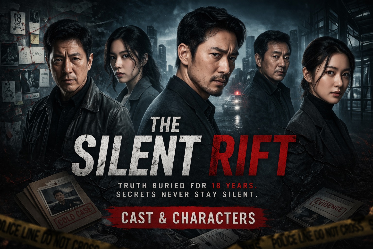The Silent Rift cast and characters featuring Liu Ye and Nie Yuan in Chinese thriller drama