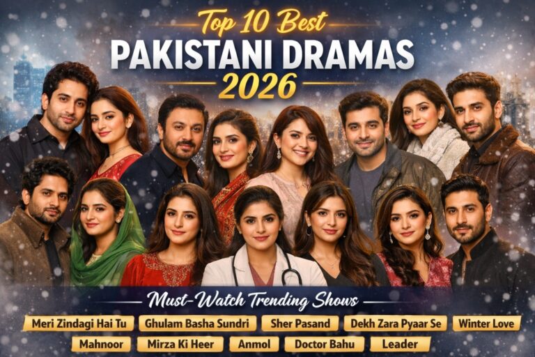 Top 10 best Pakistani dramas 2026 featuring trending drama actors and popular TV shows collage